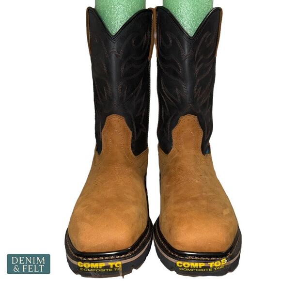 Cody James 11” Waterproof Composite Toe Work Boots Men’s Size 9D Tan NEW - Picture 9 of 14